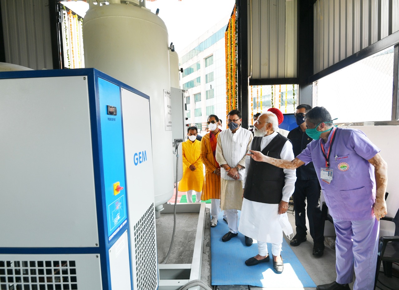 प्रधानमंत्री ने ऋषिकेश से 35 पीएसए ऑक्सीजन संयंत्र राष्ट्र को समर्पित किये