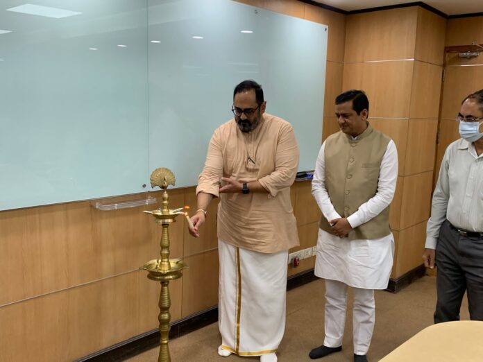 राज्य के पहले इंटरनेट एक्सचेंज का केंद्रीय मंत्री चंद्रखेखर ने किया उद्घाटन  