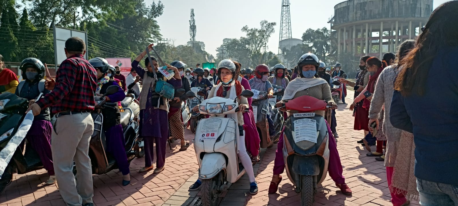 आंगनबाड़ी वर्कर्स और बीएलओ ने निकाली मतदाता जागरूकता रैली