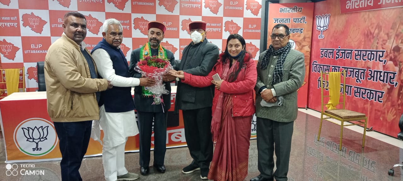 आप के वरिष्ठ नेता रविंद्र जुगरान भाजपा में हुए शामिल