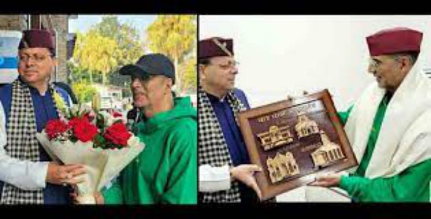 बॉलीवुड एक्टर अक्षय कुमार ने उत्तराखंड के सीएम पुष्कर सिंह धामी से की मुलाकात