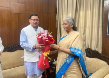 मुख्यमंत्री श्री पुष्कर सिंह धामी ने की दिल्ली में केंद्रीय वित्त मंत्री श्रीमती निर्माला सीतारमण से मुलाक़ात।