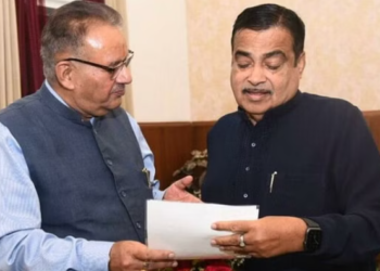 उत्तराखंड: नितिन गडकरी से मिले कैबिनेट मंत्री गणेश जोशी।