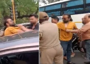 उत्तराखंड: रुड़की में हाईवे पर कार और स्कूटी की टक्कर होने पर जमकर हुआ हंगामा।