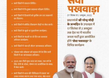 17 सितम्बर से 02 अक्टूबर तक प्रदेशभर में आयोजित होंगे विभिन्न कार्यक्रम