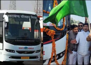 देहरादून से चंपावत के लिए शुरू हुई हाईटेक वॉल्वो बस,सीएम धामी ने दिखाई हरी झंडी