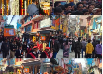 अल्मोड़ा पंहुचे सीएम पुष्कर सिंह धामी, किया रोड शो, आम जनता ने किया भव्य स्वागत