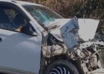 यह ट्रक और कार में जोरदार टक्कर, एक गंभीर रूप से घायल