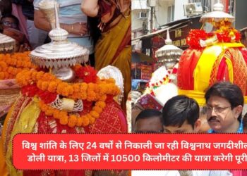 विश्व शांति के लिए 24 वर्षों से निकाली जा रही विश्वनाथ जगदीशीला डोली यात्रा, 13 जिलों में 10500 किलोमीटर की यात्रा करेगी पूरी